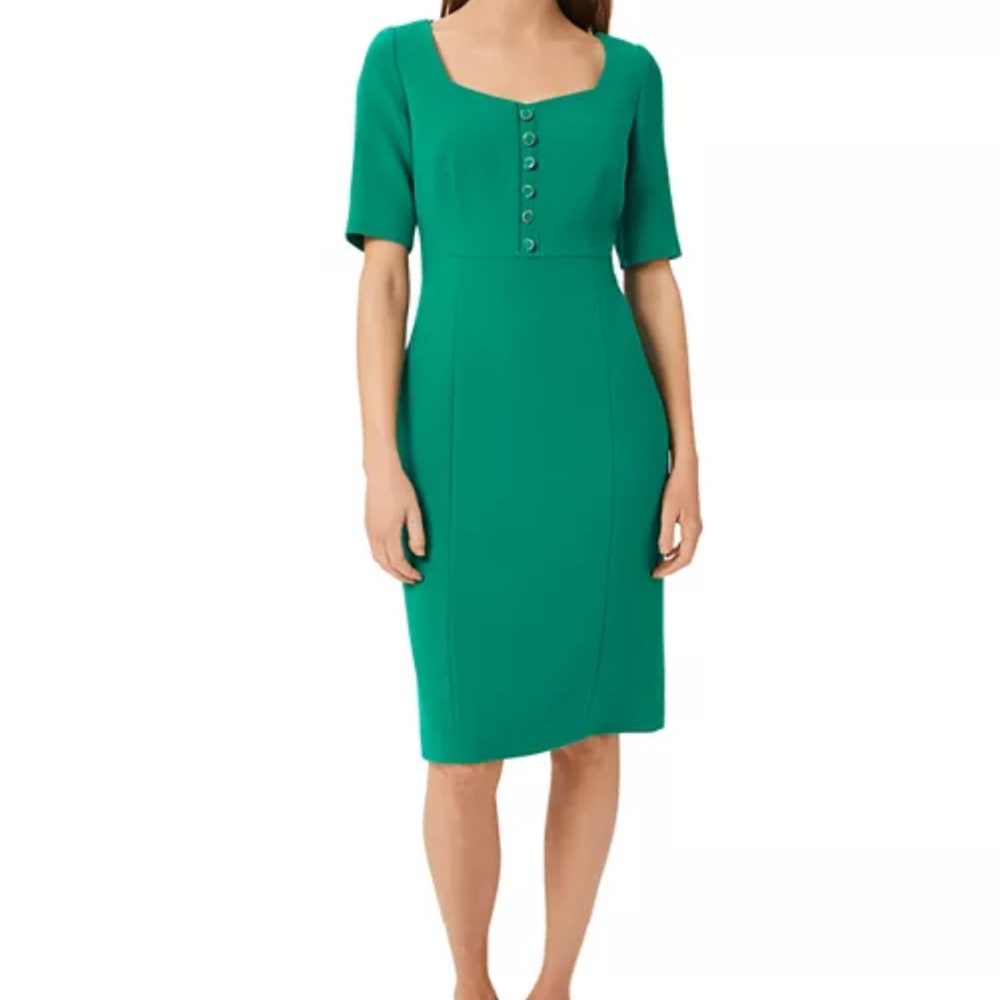 NWOT Hobbs Veronica Sheath Button Front Dress Size 2